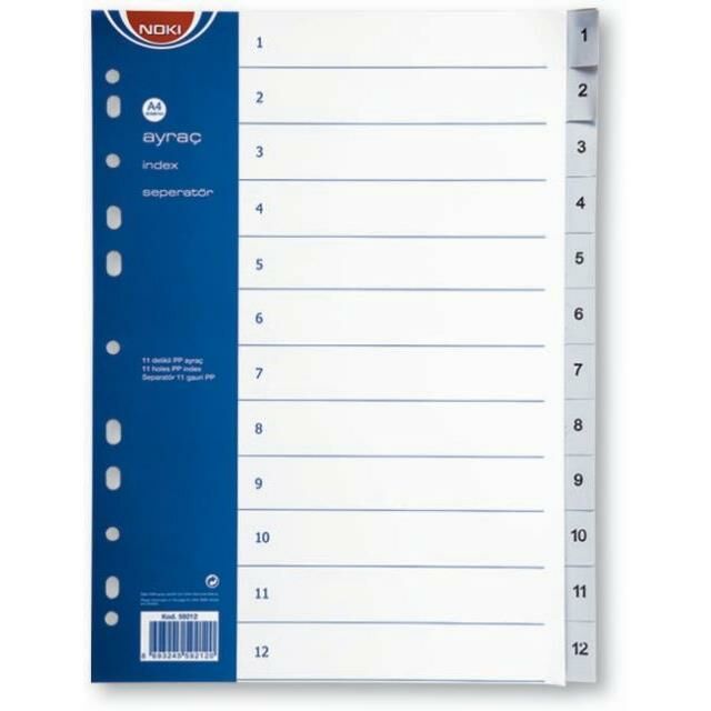 Noki Ayraç Pp 1-12 Rakam
