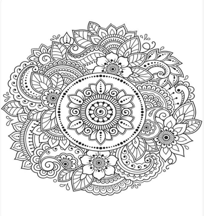 Artdeco Tuval 40X50 Desenli Otantik Mandala 2