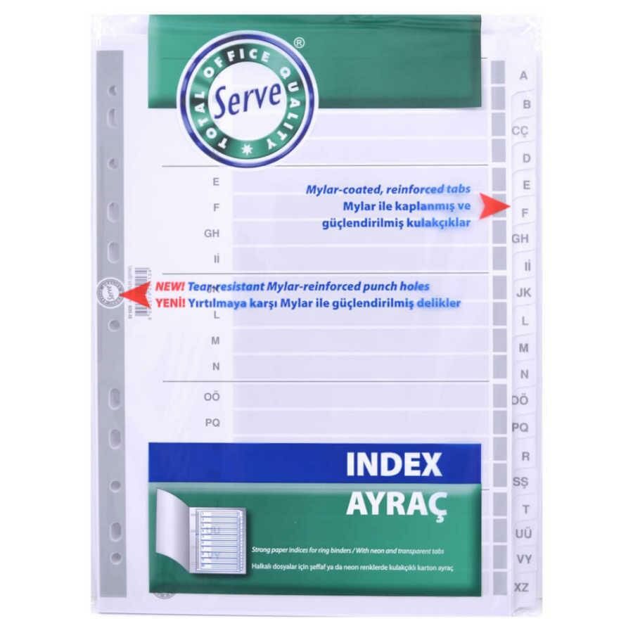 Serve Karton Ayrac A-Z Alfabetık A4