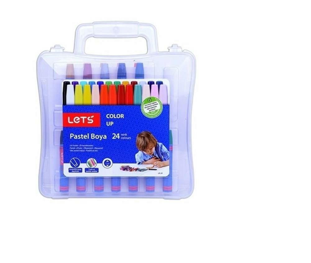 Lets Çantalı  24  Renk Pastel Boya