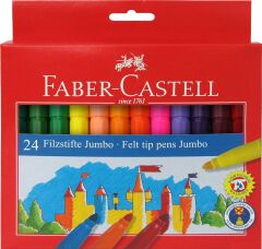 Faber-Castell Jumbo Keçeli Kalem, 24'Lü Paket