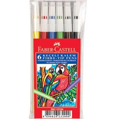 Faber-Castell Keçeli Kalem 6 Renk Yıkanabilir