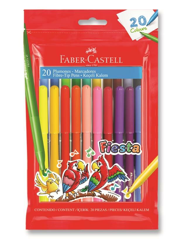 Faber-Castell Fiesta Keçeli Kalem 20 R.