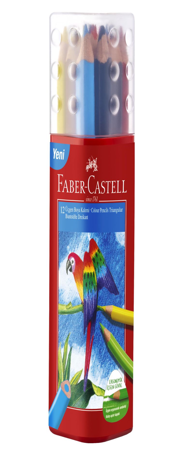 Faber-Castell Üçgen Boya Kalemi 12 Renk Tam Boy