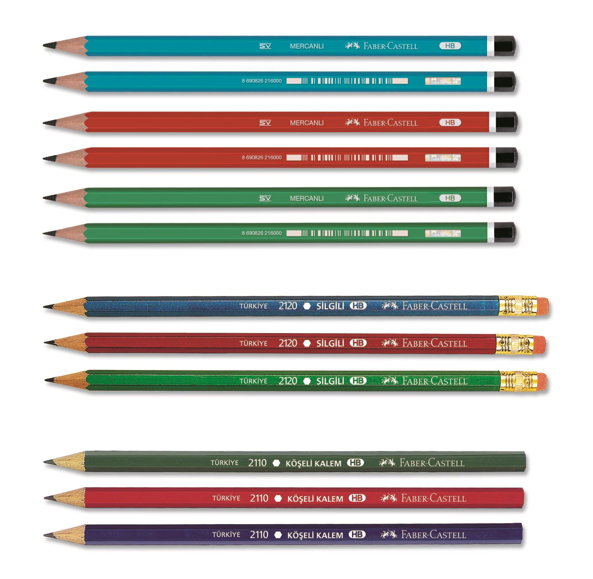 Faber-Castell Köşeli Mercanlı Kurşun Kalem