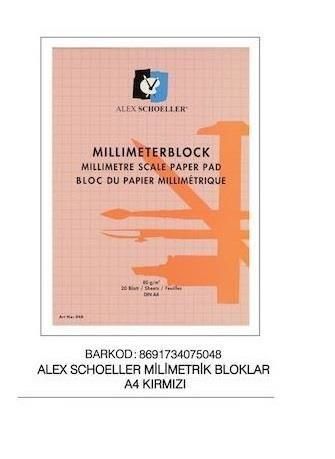 Alx A4 80Gr.20 Ypr.M.M.Kırmızı Blok.Alx-048