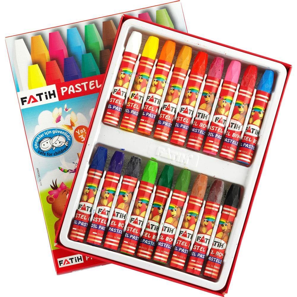 Fatih Pastel Boya 18 Renk King Size (Kutulu)