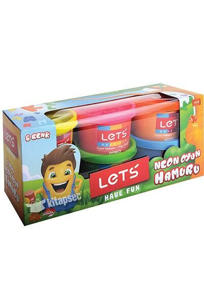 Lets 6 Renk Fosforlu Oyun Hamuru 600 Gr