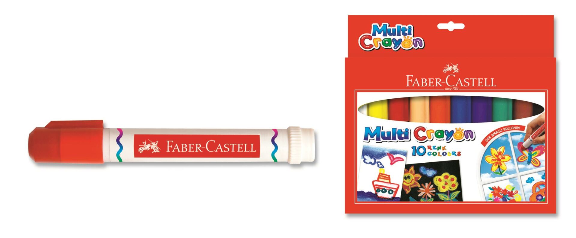 Faber-Castell Multi Crayon Pastel B. 10 R.