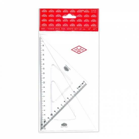 Hatas Teknik Okul Öğrenci Gönye Seti 21 / 60-45