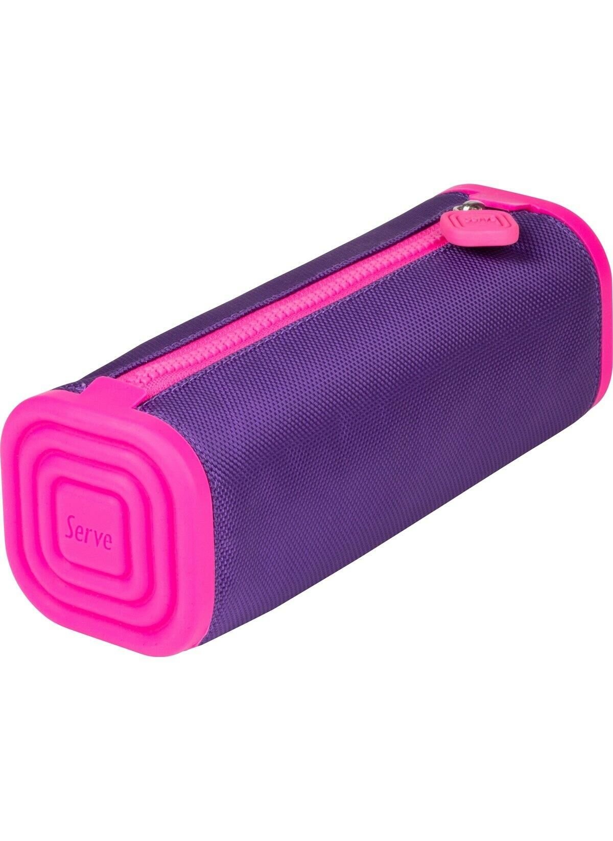 Serve Prismo Sl-Ply Kare Kalem Çantası Mor-F.Pembe