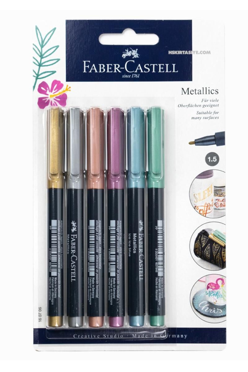 Faber-Castell Metalik Markör 6'Lı Set