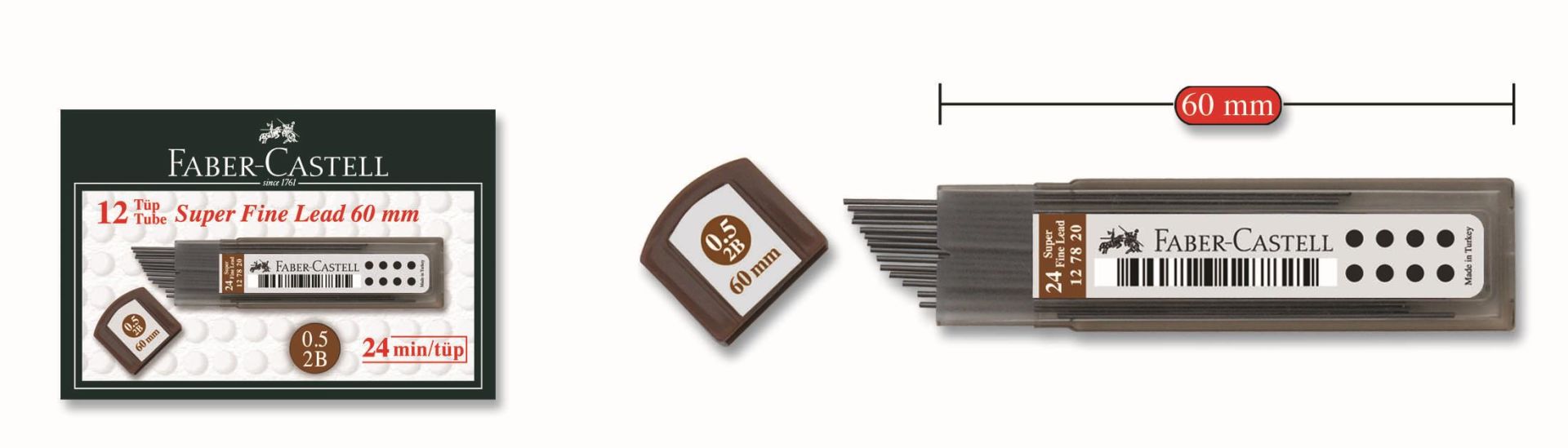 Faber-Castell Grip Min 0.5 2B (60 Mm)