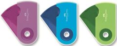 Faber-Castell Sleeve Çift Hzn. Kalemtıraş,Canlı R,12 L