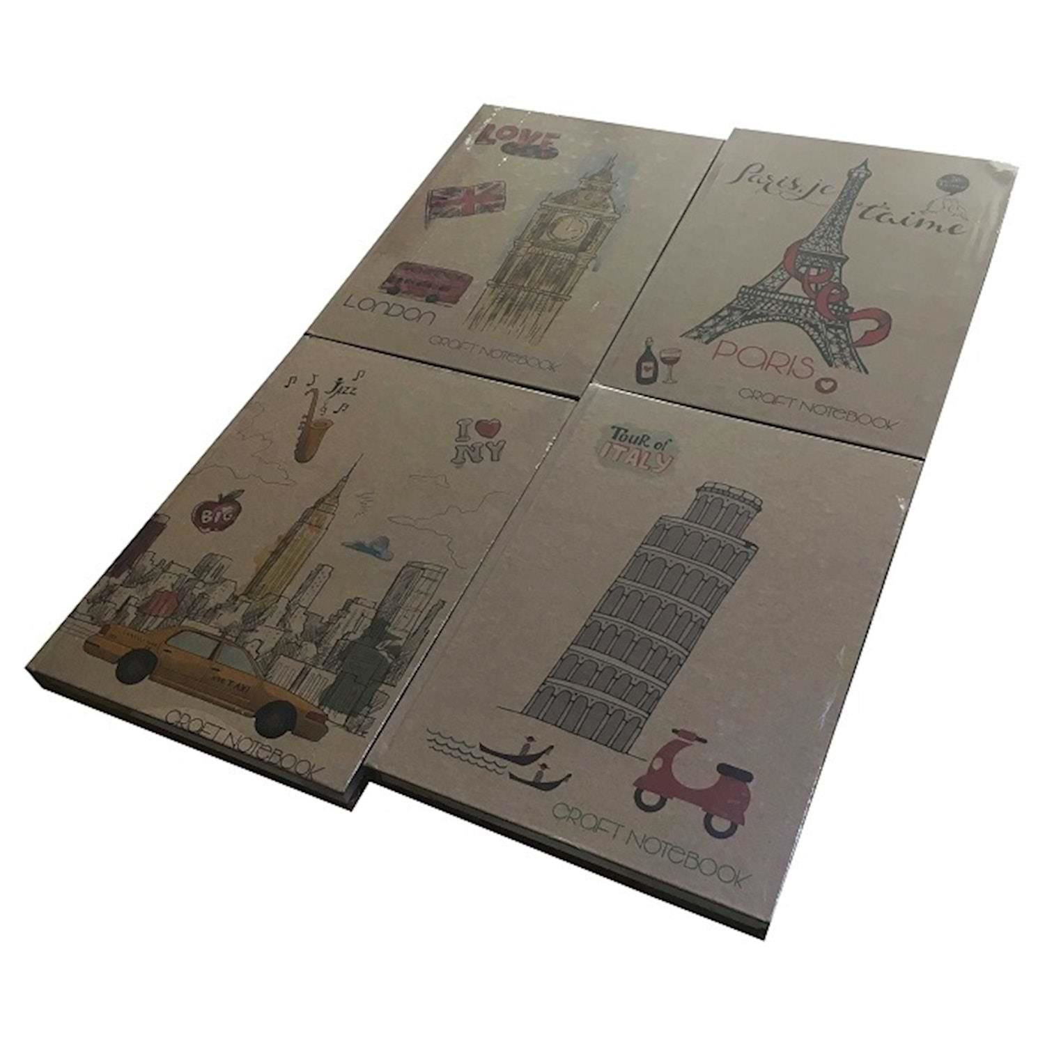 Kraft Kapak 20X28 Kitap Kağıdı Defter 144Yp Düz