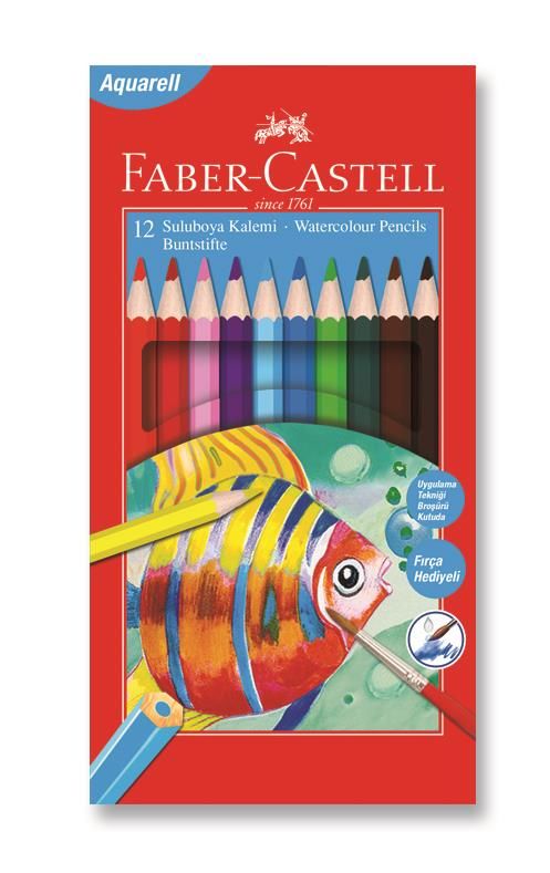 Faber-Castell Aquarell Kuru Boya 12 R. Karton Kutu