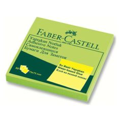 Faber-Castell Yapışkan Notluk 75X75Mm Fosfor.Yeşil