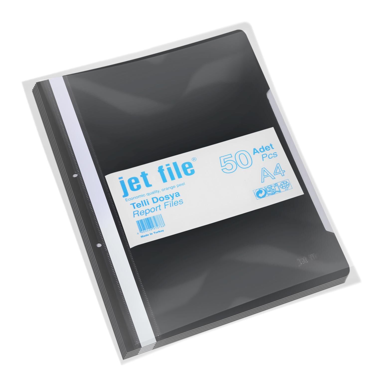 Jet File Pp Telli Dosya, A4,Siyah,1000