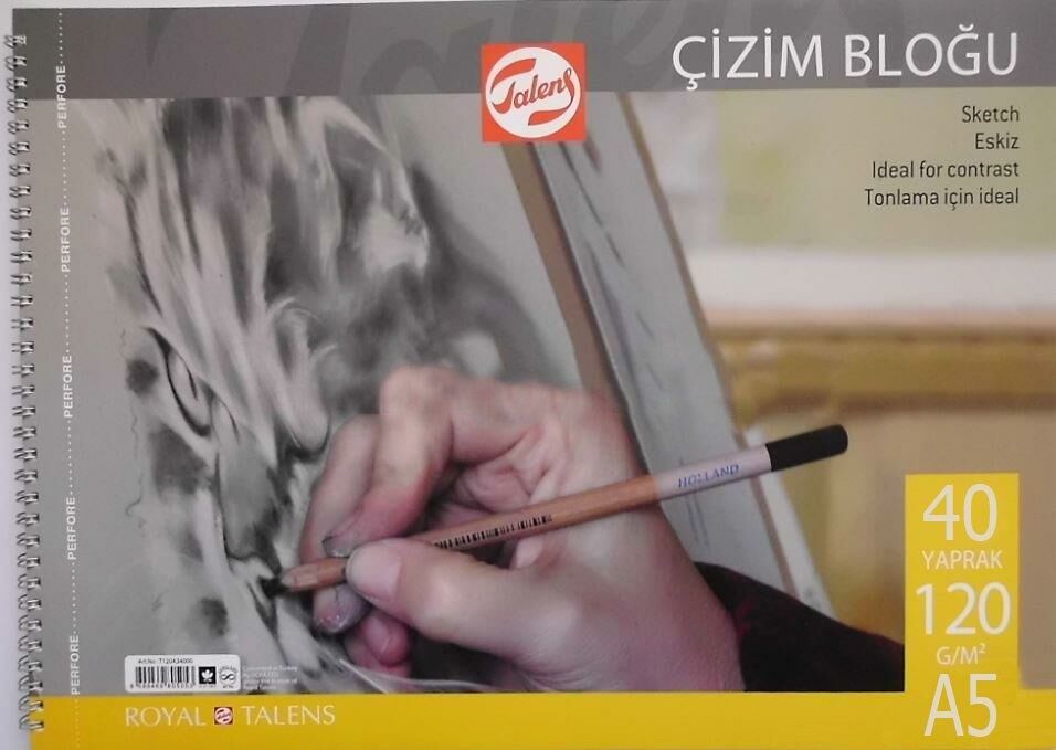 Talens 120Gr A5 40Yaprakspiralli Çizim Blok