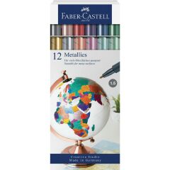 Faber-Castell Metalik Markör 12 Li Set