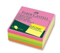 Faber-Castell Yapışkan Notluk 75X75 Renkli Küp