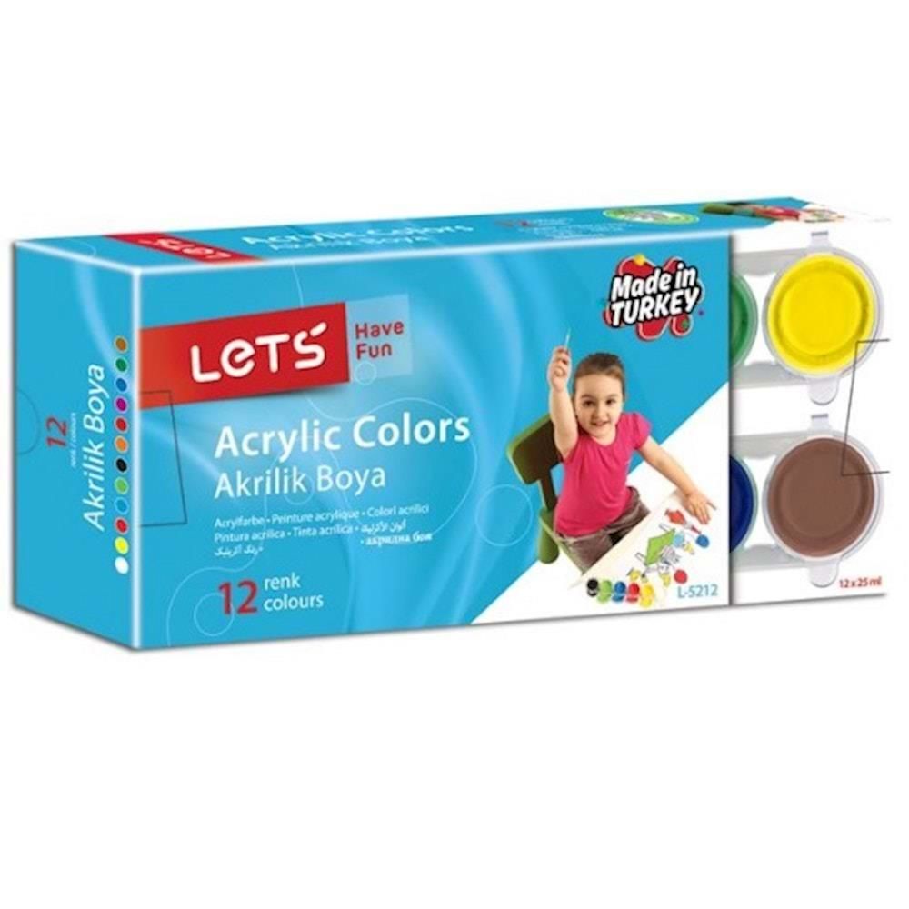 Lets Akrilik Boya 25Mg 12 Renk