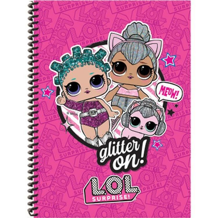 L.O.L. A6 B80 Yaprak Cam Kırıklı Spiralli Bloknot