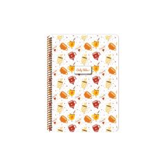 Keskin Color Coffee A4 80 Yaprak Çizgili Karton Kapak Spiralli Perforajlı Defter