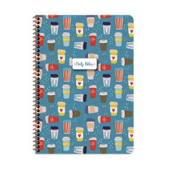 Keskin Color Coffee A4 80 Yaprak Çizgili Karton Kapak Spiralli Perforajlı Defter