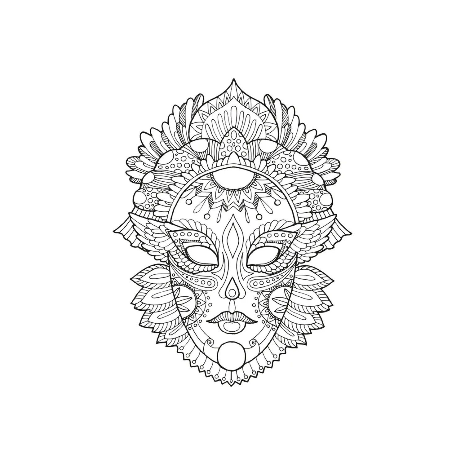 Artdeco Tuval 30X40 Desenli Masalsı Maske