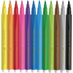 Faber-Castell Comfort Fırça Uçlu Keçeli Kalem, 12Li