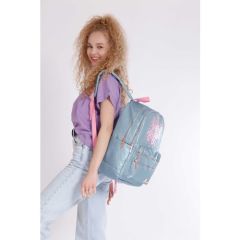 Kaukko Sparkle Sırt Çantası (Gri)