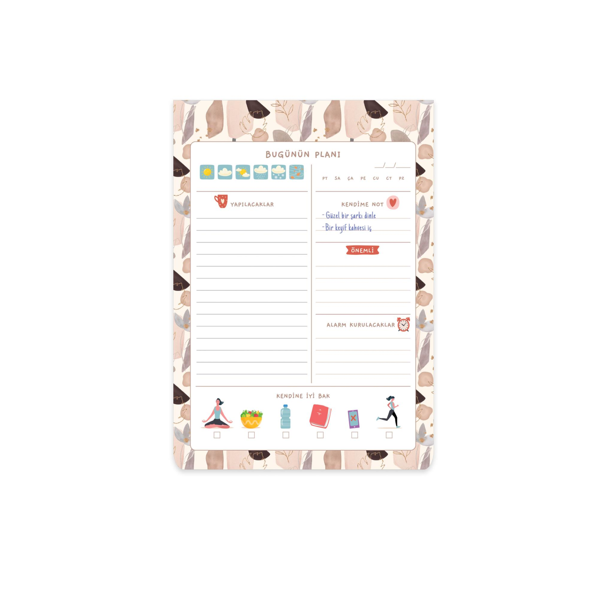 Keskin A5 Günlük Planner Blok - Çakıl