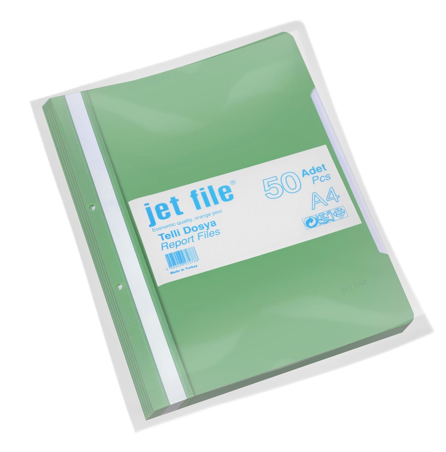 Jet File Pp Telli Dosya, A4, Açık Yeşil,1000