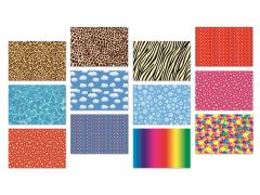 Keskin Color 50*70 12Li Krş.Desenli Fon Kartonu