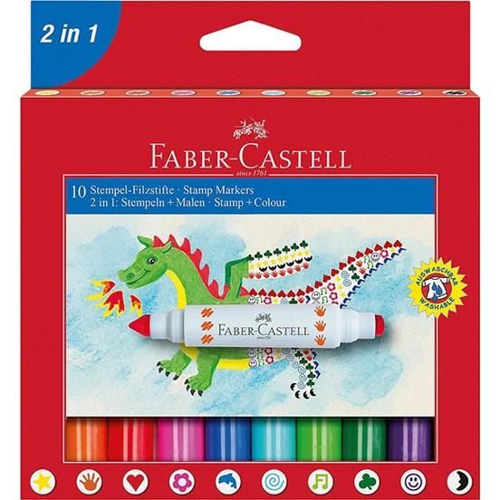 Faber-Castell 2In1 Jumbo Keçeli Kalem, 10 Lu