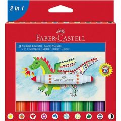 Faber-Castell 2In1 Jumbo Keçeli Kalem, 10 Lu