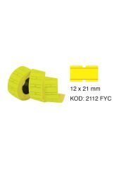 12X21 Mm Tanex Çizgili Flo Sarı Fiyat  Etiket