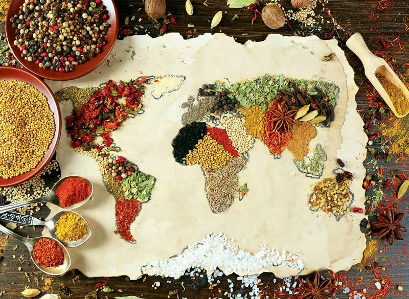Baharatlı Dünya Haritası  1000 Li Puzzle