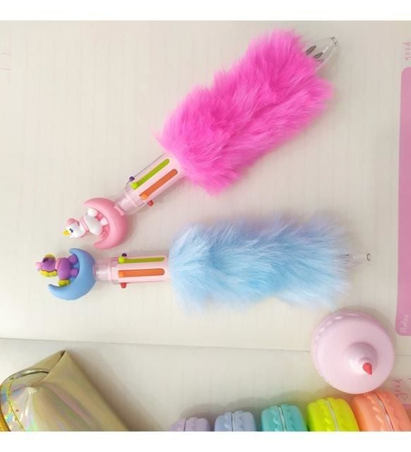 Sc-2101 Peluşlu Unicorn Jell Kalem