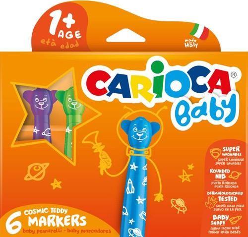 Carioca Teddy Jumbo Bebek Keçeli Kalem 6 Lı
