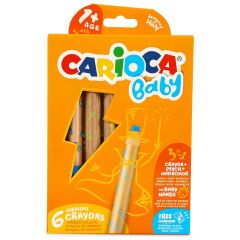 Carioca Jumbo Bebek Ahşap Boya Kalemi 3 In1 6 Lı