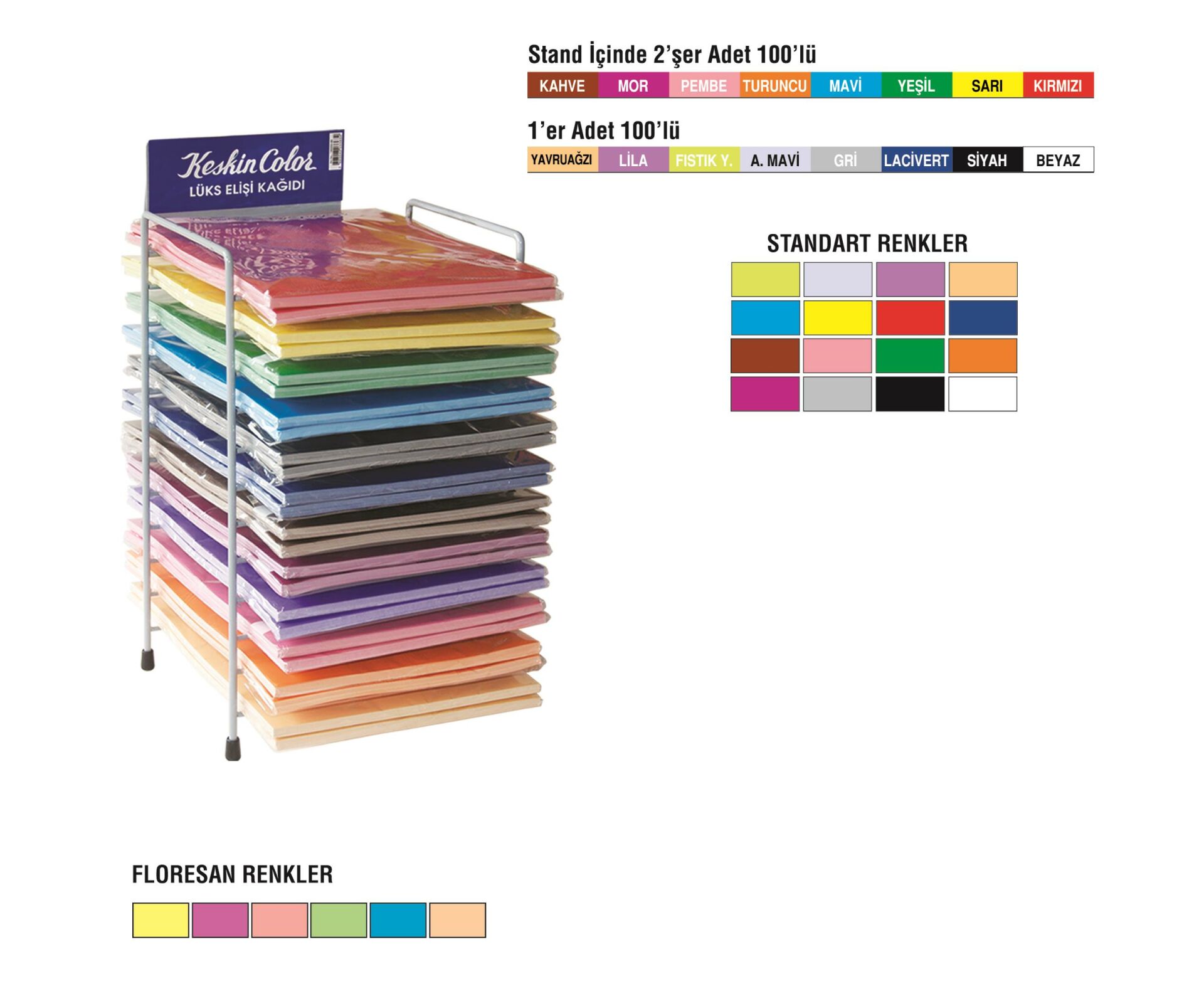 Keskin Color 10Lu Karş.Standart Elişi Kağıdı