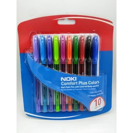 Noki Comfort Plus Tükenmez Kalem Renkli 10 Lu 1 Mm