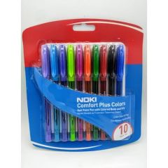 Noki Comfort Plus Tükenmez Kalem Renkli 10 Lu 1 Mm
