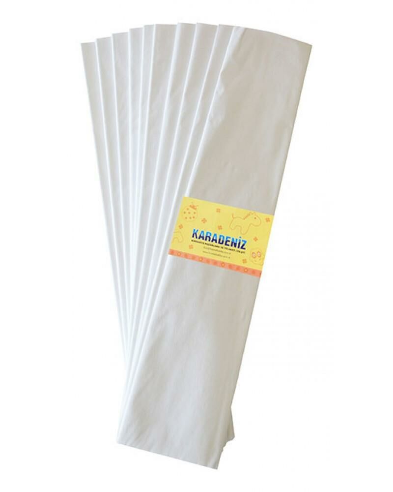 Lino Lüx Krapon Kağıdı Beyaz  (50X200 Cm.)