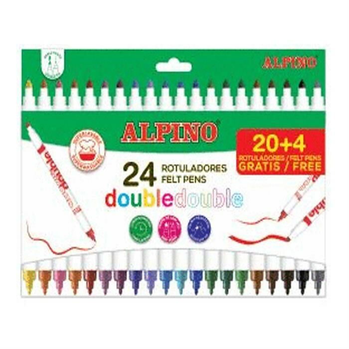 Alpino Ar-002058 Çift Yönlü Keçeli Kalem 24'Lü