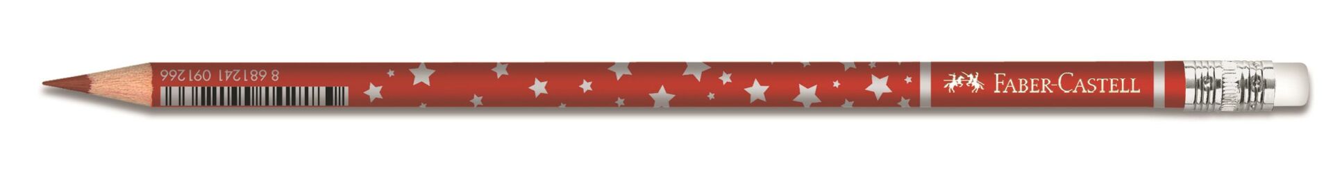 Faber-Castell Başlık Kalemi Yıldız Silgili Kırmızı