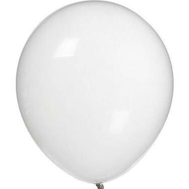 Tek Renk Balon Beyaz 100 Lü Paket