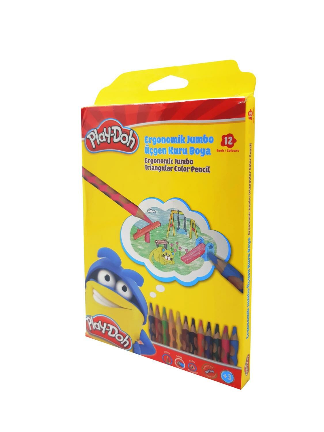 Play-Doh Oluklu Jumbo Kuruboya 12'Li